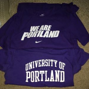 2 University of Portland Shirts Bundle
